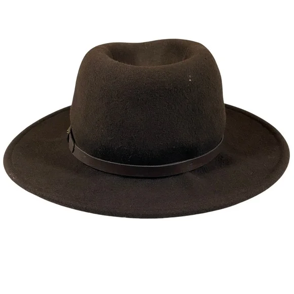 Stetson Crushable Wool Fedora Hat Brown Water Repellent‎ Large Made in USA - Picture 12 of 13